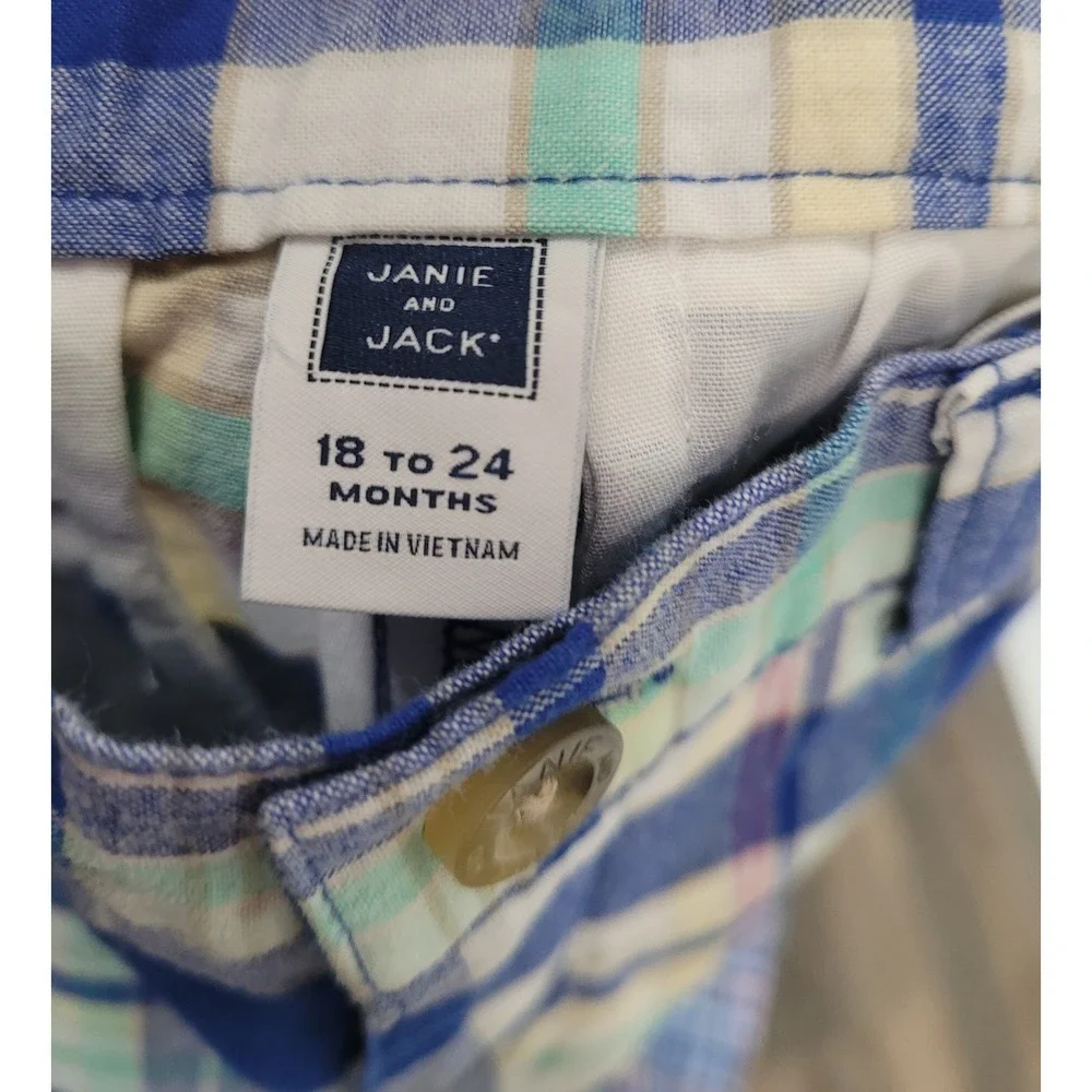 Janie and Jack Plaid Shorts Bundle -‎ Boys Casual Summer Shorts - 18-24M & 3 #9